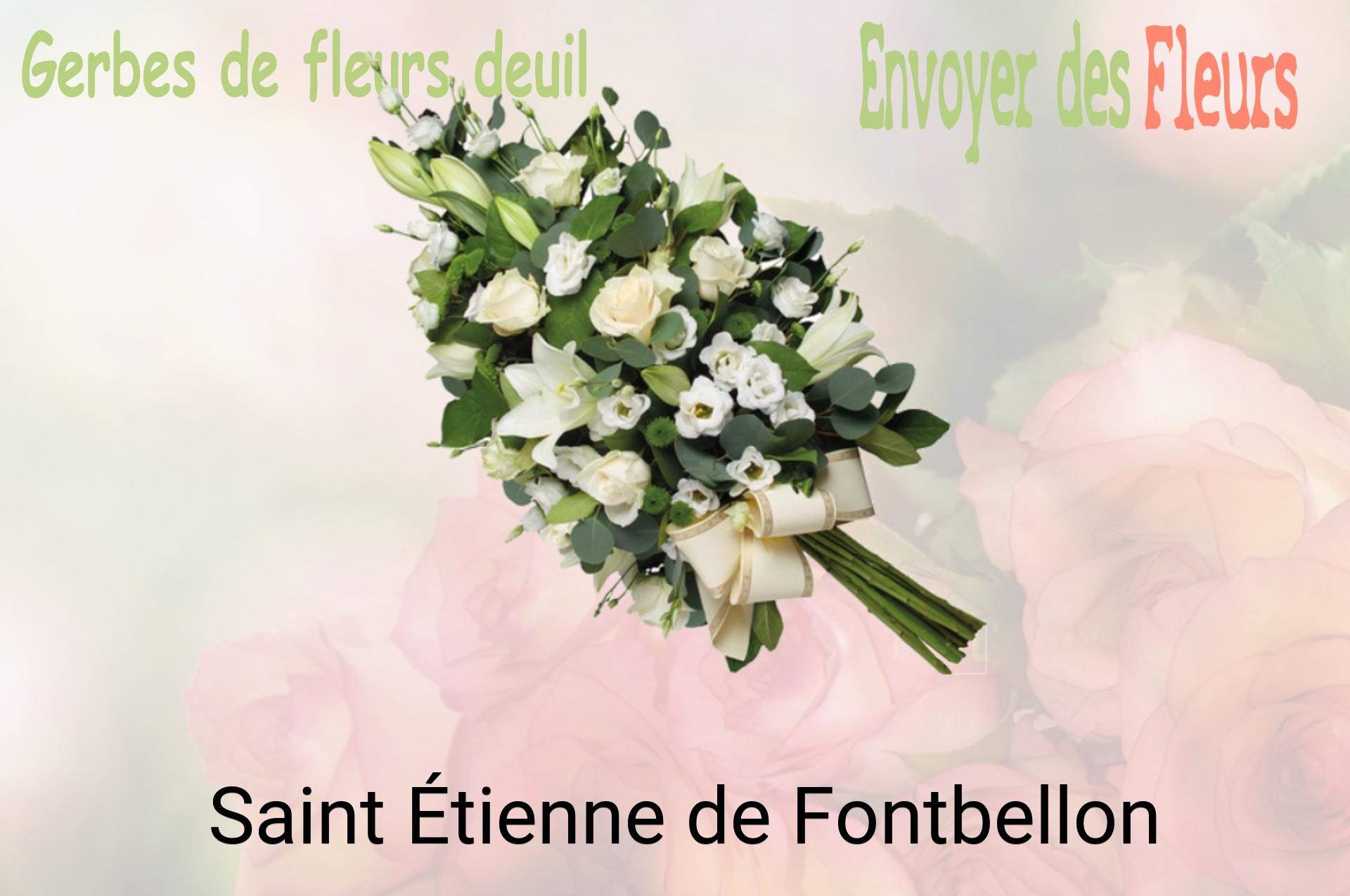 Gerbe de fleurs de deuil livrée à Saint-Étienne-de-Fontbellon