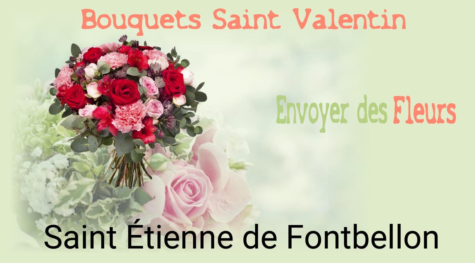 Roses de Saint-Valentin livrées à Saint-Étienne-de-Fontbellon